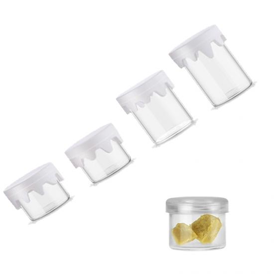 Glass Wax Containers Clear Wax Oil Concentrate Container Glass DAB Jar -  China Glass Jar, Wax Jar