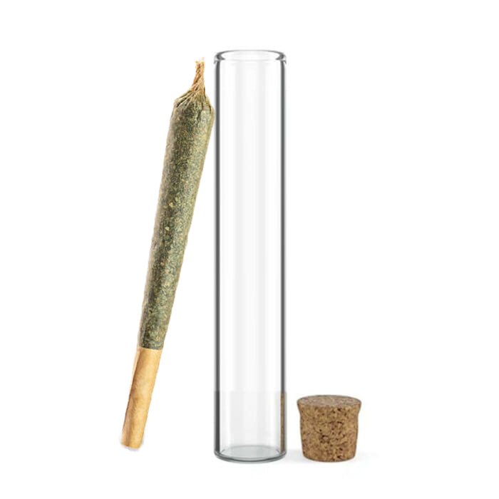 Glass tube with cork